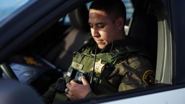 Deputy in car