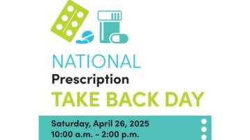 Graphic for April 2025 Prescription Take Back Day