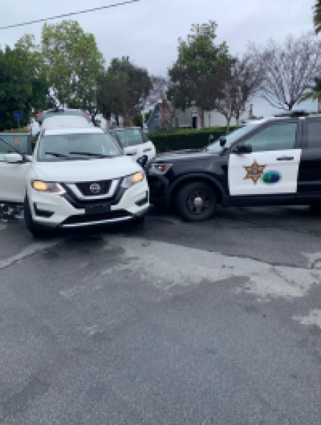 Orange County Sheriff's SUV stops fleeing vehicle