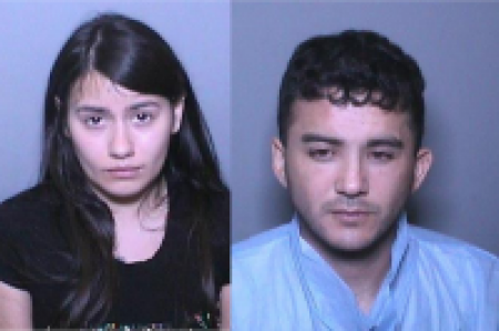 Mugshots of Almendra Yeliann Marchant Torres, 22 and Andres Ismitt Hidalgo Duarte, 29