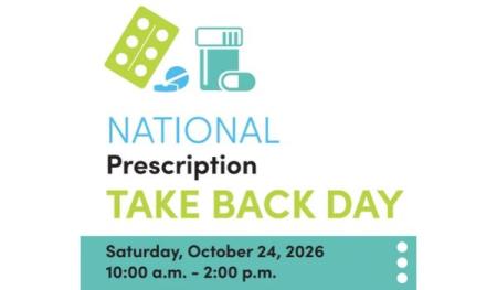 Drug Take Back Day graphice for October 10, 2026
